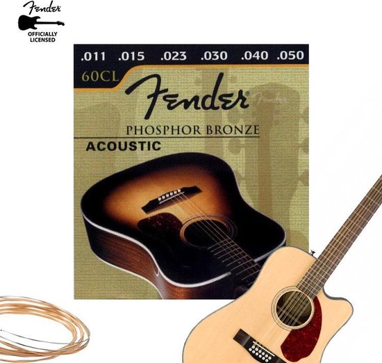wimper Nauw hypotheek Fender 60CL Phosphor Bronze Full Bottom Gitaarsnaren Voor Akoestische  gitaar | bol.com