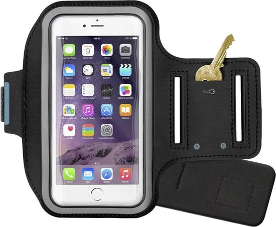 bedrag Leer Prelude Sport armband hardloop hoesje voor Apple iPhone 6S- Zwart | bol.com