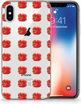 TPU-siliconen Hoesje Geschikt voor iPhoneXs | X/10 Design Paprika Red