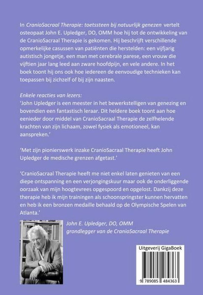 CranioSacraal Therapie: toetssteen bij natuurlijk genezen - back cover