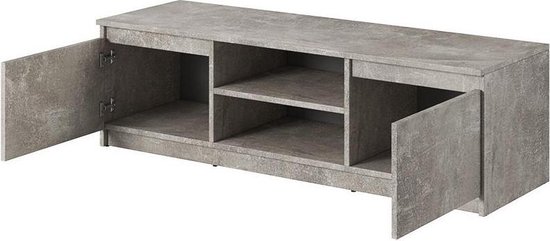 bezig Ashley Furman Atticus TV meubel TV kast Fox 120 cm breed grijs beton uitstraling | bol.com
