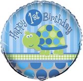 Folie ballon 1e verjaardag Schildpad