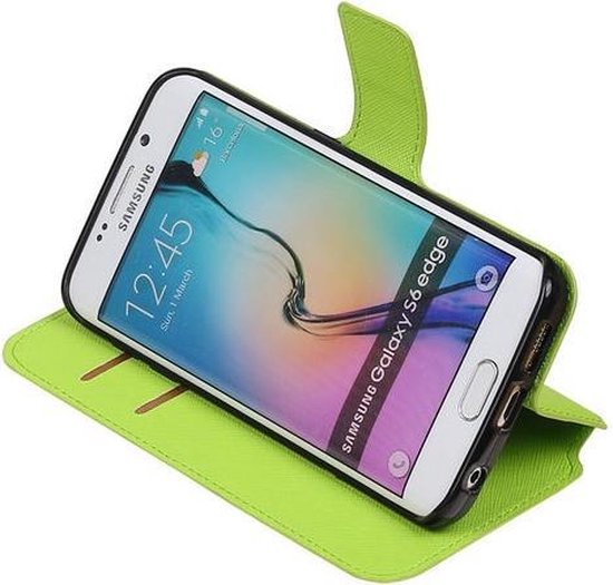 Slordig Verzorgen Champagne Groen Samsung Galaxy S6 Edge TPU wallet case - telefoonhoesje - smartphone  hoesje -... | bol.com