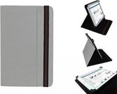 Hoes voor de Prestigio Multipad 2 Pro Duo 8.0 3g, Multi-stand Cover, Ideale Tablet Case, Grijs, merk i12Cover