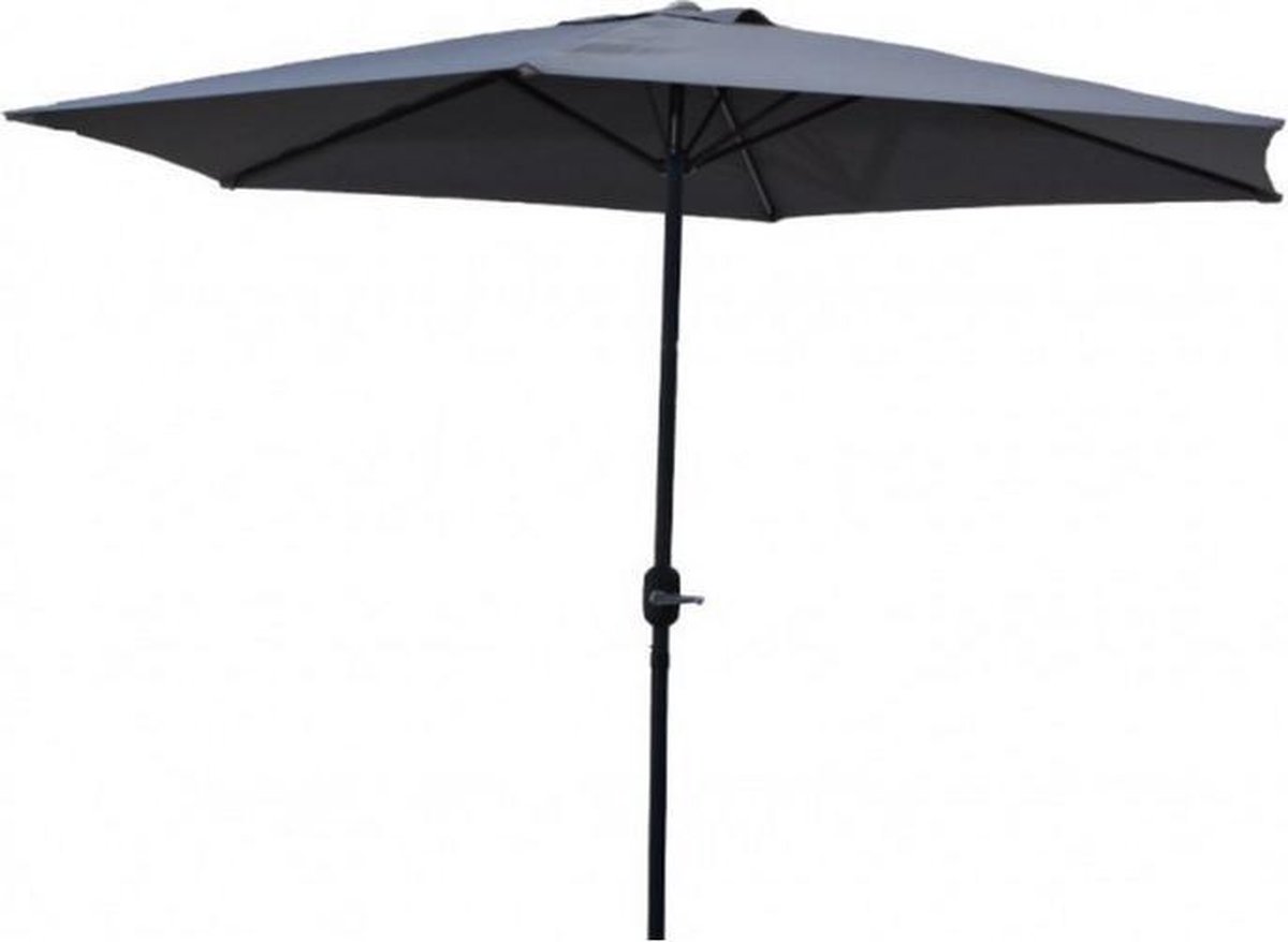 Degamo- Parasol, parasol 300cm, strakke parasol, zonnescherm grijs