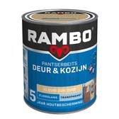 Rambo Pantserbeits Deur & Kozijn Zijdeglans Transparant - Super Vochtregulerend - Kleurloos - 0.75L