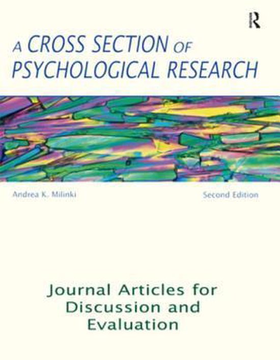 A Cross Section of Psychological Research - cover