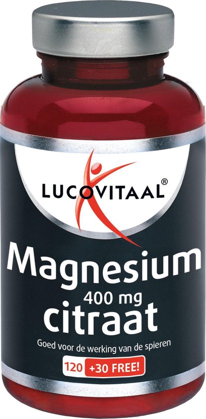 Foto: Lucovitaal magnesium 400 mg citraat voedingssupplement 150 tabletten