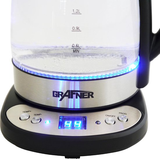Grafner glazen waterkoker met led - verstelbare temperatuur huishoudelijke apparatuur kopen? | Korting tot 48