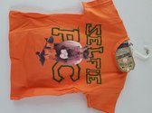 Knot so Bad-jongens-shirt, t-shirt-Selfie Pic-Neushoorn-kleur: oranje-maat 92