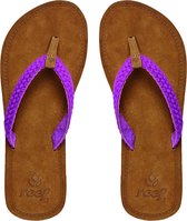 Reef Gypsy Macrame Dames Slippers Bruin Paars Maat 36