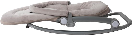 Bo Jungle - Schommelstoel en zitje in 1 - Wipstoel - Bouncer - Baby tot kleuter - Tot max. 18 kg - Inclusief Speelboog en verkleinkussen - Meegroeiende Swing - Zachte stof - Muziek en vibratie functies - Rocker Beige — afbeelding 4