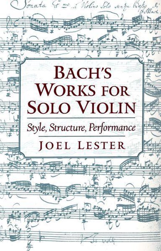 Bach's Works for Solo Violin - cover