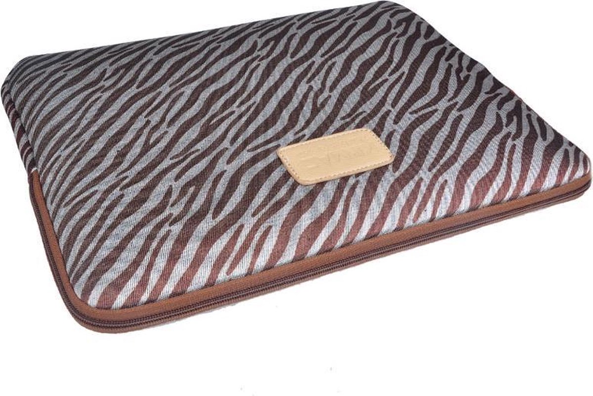 Kinmac Laptop Sleeve met Zebraprint tot 13.3 inch 35 x 24,5 x 1,5