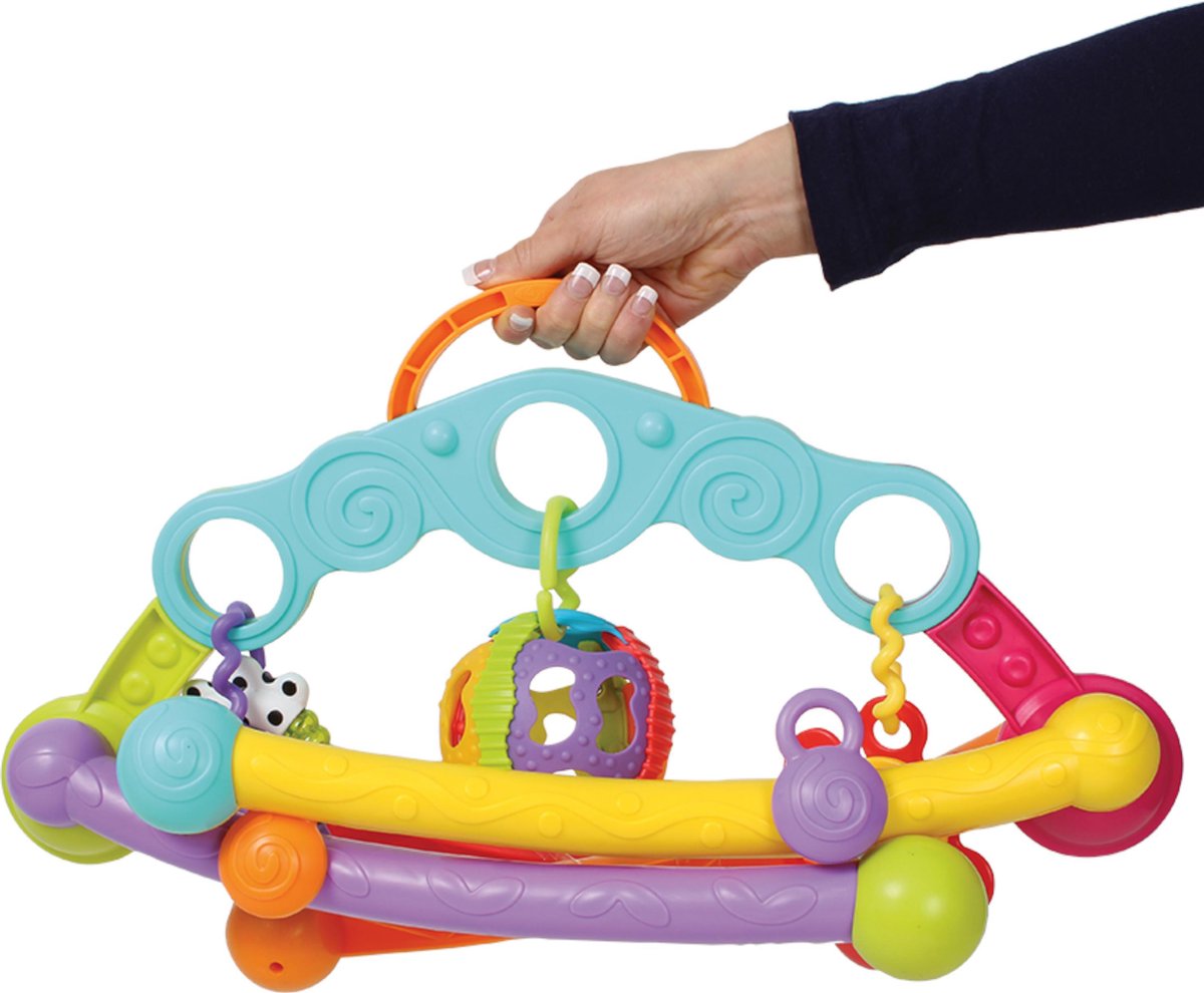 Playgro Fold and Go Playgym - Babygym - acitiviteitengym - Speelgoed Baby - Babyspeelgoed - Pasgeboren baby speelgoed - Ontwikkeling Baby - Kraamcadeau - 5 afneembare hangspeeltjes — afbeelding 12