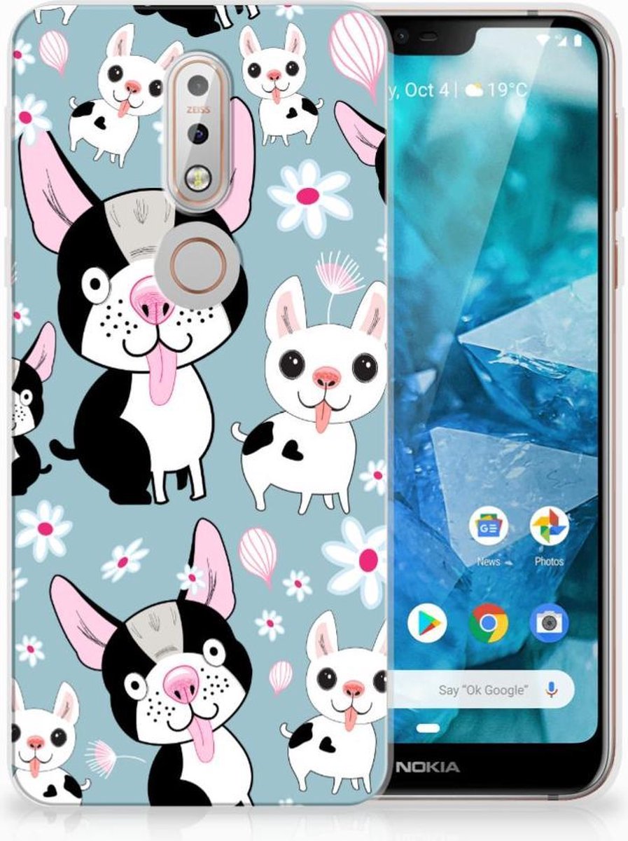 Nokia 7.1 TPU Hoesje Hondjes