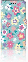 Smartphone Hoesje Huawei P20 Book Case Design Flower Power