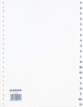Class'ex tabbladen A-Z formaat A4 23-gaatsperforatie witte PP
