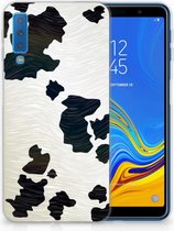 Geschikt voor Samsung Galaxy A7 (2018) Siliconen Back Cover Design Koeienvlekken