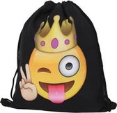 Emoji crown gymtas - Perfect als gymtas/zwemtas/schooltas