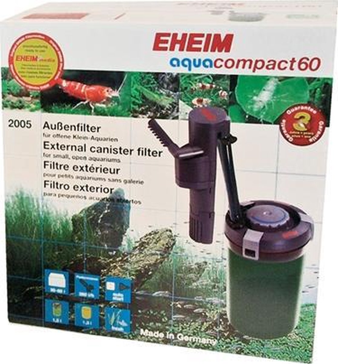Schema spek terug Eheim aquacompact 60 buitenfilter met substraat pr | bol.com