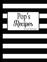 Pop's Recipes Black Stripe Blank Cookbook