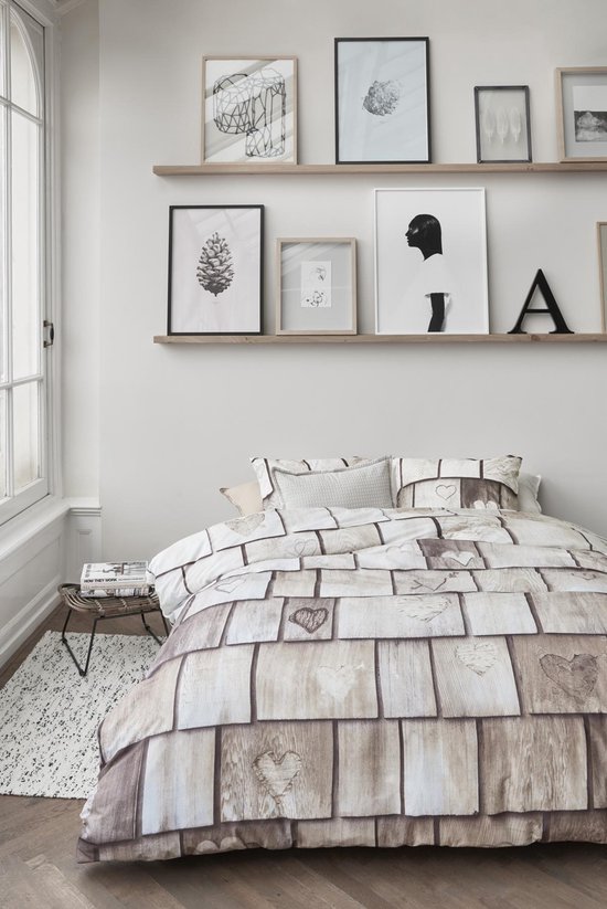 At Home With Marieke Dear - Housse de couette - Tweepweroons - 200x200 / 220 cm - Natural