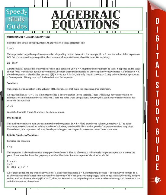 Algebraic Equations - cover