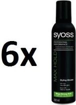 Syoss Mousse Max Hold 250 ml 6 stuks Voordeelverpakking
