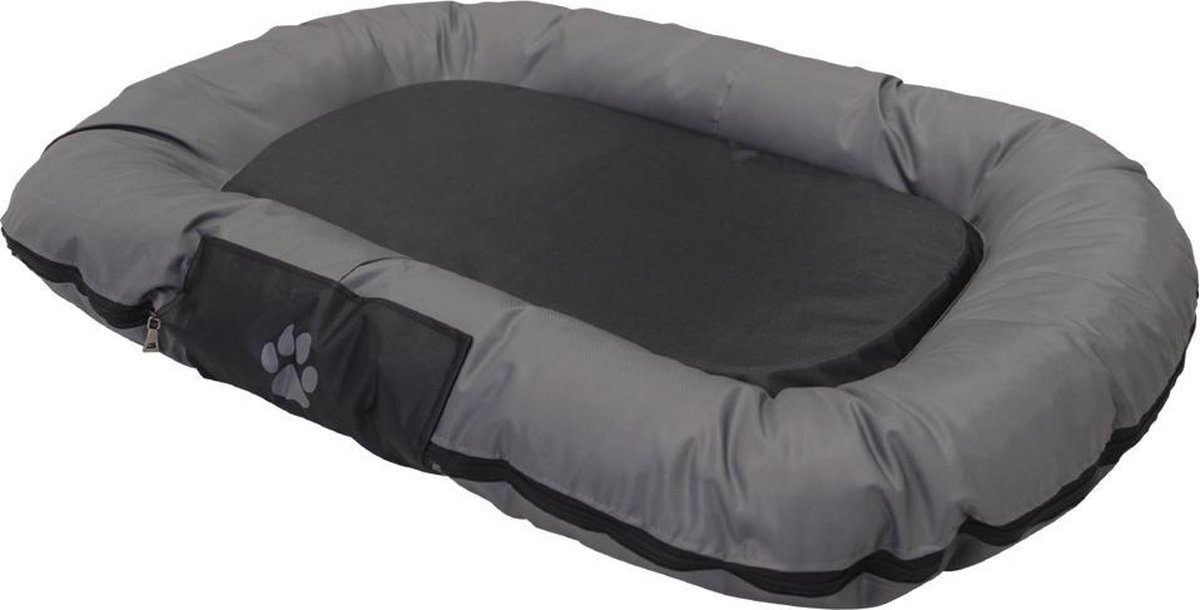 Nobby – classic honden kussen ovaal reno – zwart – 80 x 58 x 10 cm