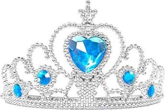 Elsa kroon / tiara blauw bij Elsa of Anna Prinsessen jurk verkleedkleren meisje