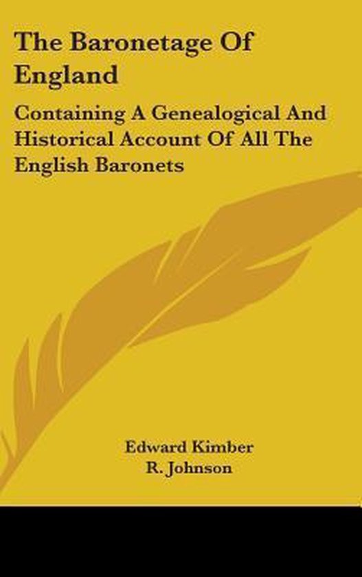 The Baronetage of England - cover