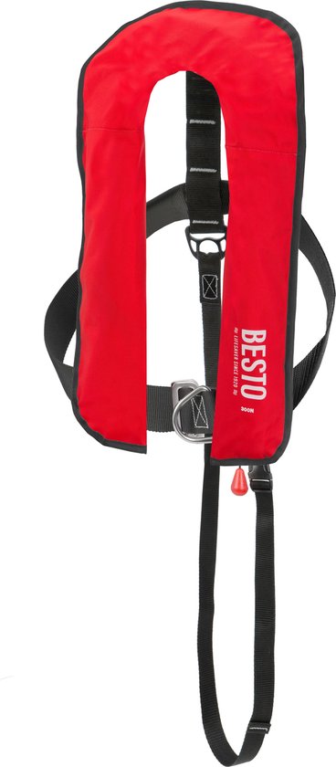 Gilet de sauvetage automatique Besto Seafit 300N rouge avec harnais | bol