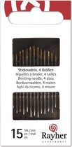 15x Hobby borduurnaalden in 4 maten - naai accessoires