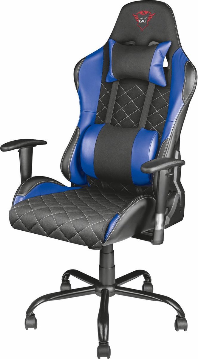 Trust GXT 707 Resto - Gaming Stoel - Bureaustoel - Zwart/ Blauw
