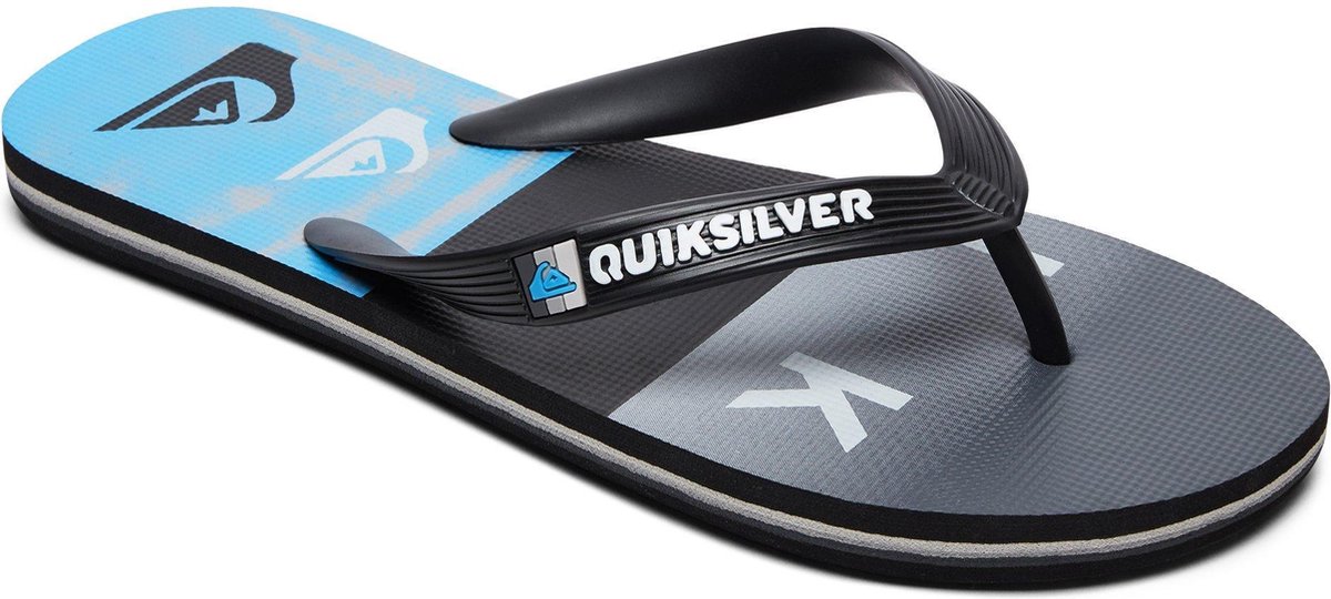 Quiksilver Molokai Layback Jongens Slippers - Black/Black/Blue - Maat 12(29) - Quiksilver