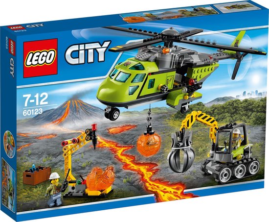 terrorist Vroeg priester LEGO City Vulkaan Bevoorradingshelikopter - 60123 | bol.com