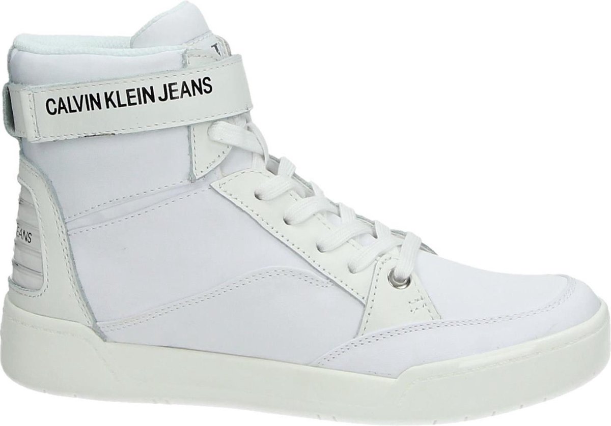 Calvin Klein Nelda Hoge sneakers Wit - Damesschoenen - Maat: 36 | bol.com