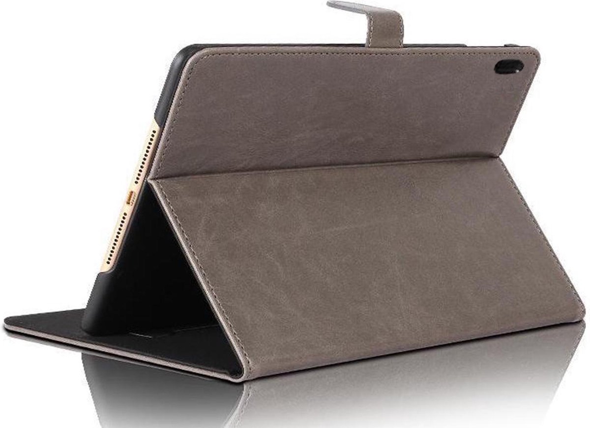 Hoes geschikt voor iPad Pro 11 (2018) Leer Book Case Smart Cover Grijs - van iCall