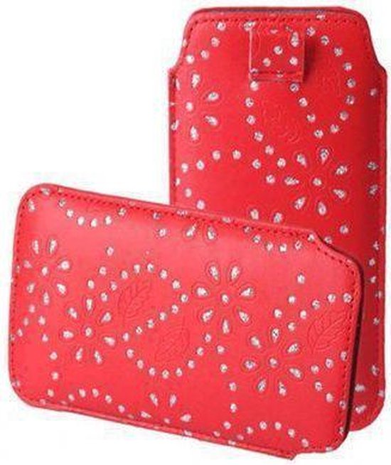 Bling Bling Sleeve voor uw Blackberry Z10, Rood, merk i12Cover