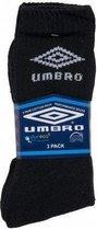 Umbro  Sokken 3 pack zwart maat 43-46