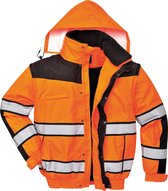 Portwest Hi-vis classic bomber jacket, Oranje/Zwart, Maat S