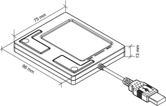 Perixx Peripad-501 II Touchpad Zwart