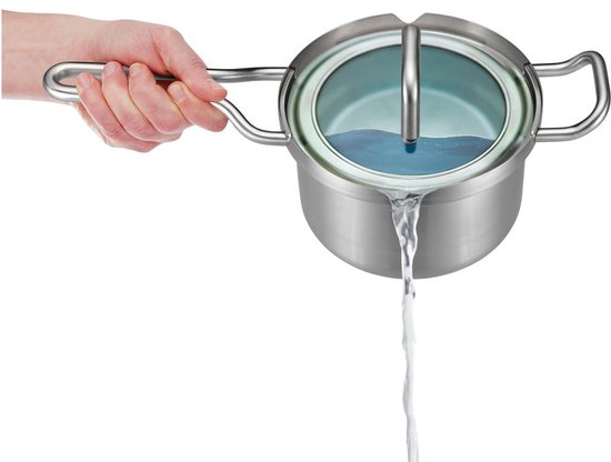 BK Q-linair Master Glas 5-delige pannenset- Veilig afgietsysteem - RVS - PFAS-vrij