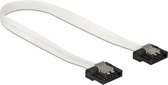 DeLOCK SATA-kabels Cable SATA FLEXI 6 Gb/s 20 cm white metal