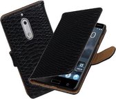 BestCases.nl Nokia 5 Slang booktype hoesje Zwart