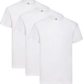 3 Pack shirts Fruit of the Loom Ronde hals Wit maat S Valueweight