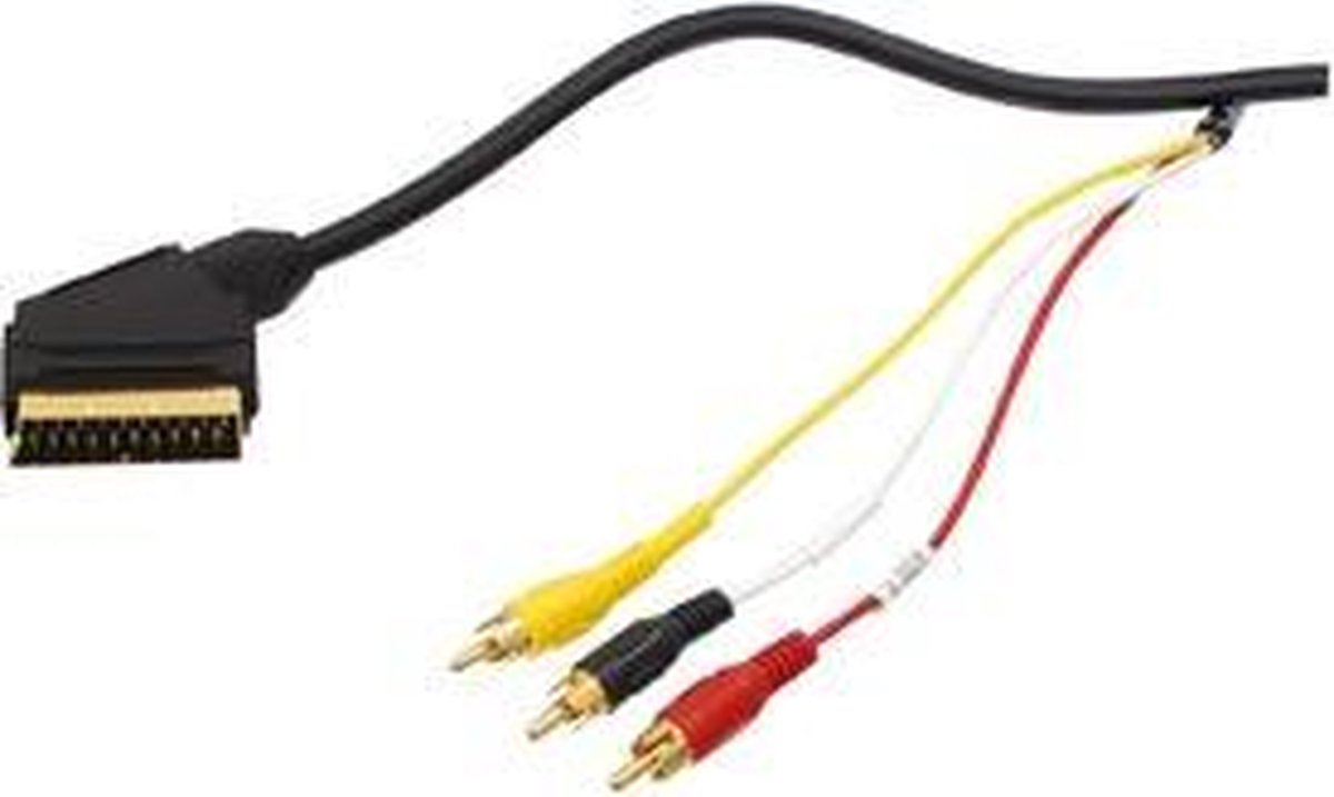 Valueline Scart Kabel - 3x Rca Met Schakelaar 1.50 M