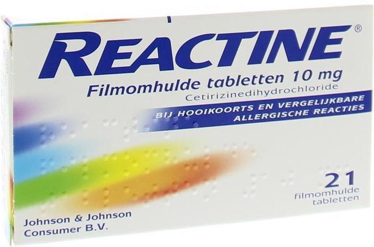Reactine Allergietabletten Cetirizine 10 mg - 21 tabletten - Reactine
