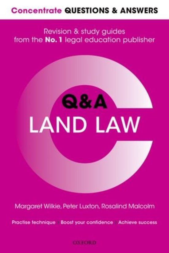 Concentrate Questions and Answers Land Law 9780198745242 Margaret